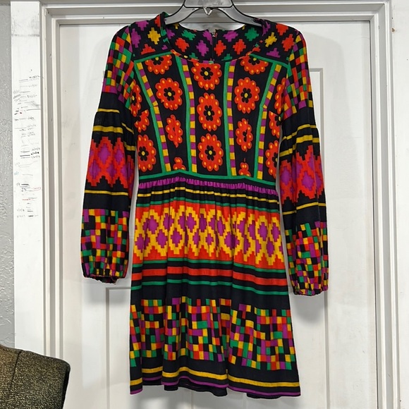 VTG 70’s MOD SEARS JR BAZAAR MINI DRESS - Picture 1 of 17